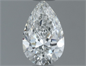 Diamante Natural 0.50 quilates, De pera , Color F, claridad SI1 y certificado GIA