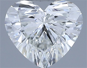 Picture of Natural Diamond 0.52 Carats, Heart with  Cut, I Color, VVS1 Clarity and Certified by GIA