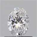 Natural Diamond 0.47 Carats, Oval with  Cut, D Color, VS1 Clarity and Certified by GIA