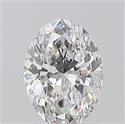 Natural Diamond 0.90 Carats, Oval with  Cut, D Color, SI1 Clarity and Certified by GIA