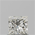 Natural Diamond 0.70 Carats, Princess with  Cut, K Color, VVS2 Clarity and Certified by GIA
