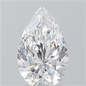 Natural Diamond 1.70 Carats, Pear with  Cut, D Color, VS2 Clarity and Certified by GIA