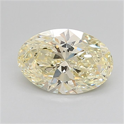 Picture of Lab Grown Diamond 1.74 Carats, Oval with  Cut, Fancy Yellow Color, VVS2 Clarity and Certified by IGI