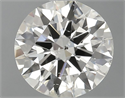 Natural Diamond 1.00 Carats, Round with Excellent Cut, K Color, I1 Clarity and Certified by GIA