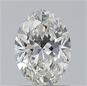 Natural Diamond 0.71 Carats, Oval with  Cut, F Color, VS1 Clarity and Certified by GIA
