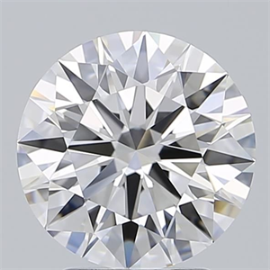 Picture of Lab Grown Diamond 2.51 Carats, Round with Ideal Cut, D Color, IF Clarity and Certified by IGI