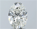 Natural Diamond 1.51 Carats, Oval with  Cut, I Color, SI2 Clarity and Certified by GIA