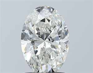 Picture of Natural Diamond 1.51 Carats, Oval with  Cut, I Color, SI2 Clarity and Certified by GIA