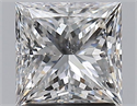 Natural Diamond 1.90 Carats, Princess with  Cut, G Color, SI2 Clarity and Certified by GIA
