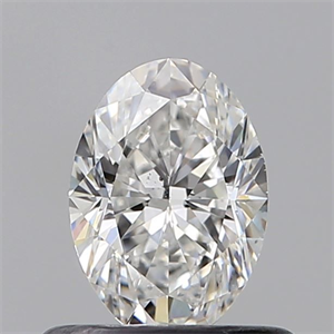Foto Diamante Natural 0.51 quilates, Ovalado , Color F, claridad SI1 y certificado GIA de