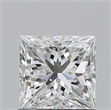 Natural Diamond 1.01 Carats, Princess with  Cut, F Color, SI1 Clarity and Certified by GIA