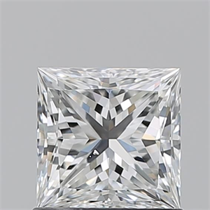 Picture of Natural Diamond 1.01 Carats, Princess with  Cut, F Color, SI1 Clarity and Certified by GIA