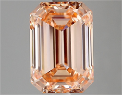 Picture of Lab Grown Diamond 3.10 Carats, Emerald with  Cut, Fancy Vivid Pink Color, VS1 Clarity and Certified by IGI