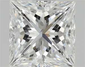 Picture of Natural Diamond 0.61 Carats, Princess with  Cut, D Color, SI1 Clarity and Certified by GIA