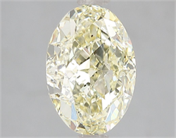 Picture of Lab Grown Diamond 3.07 Carats, Oval with  Cut, Fancy Yellow Color, VS2 Clarity and Certified by IGI