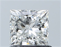 Natural Diamond 0.80 Carats, Princess with  Cut, H Color, VVS2 Clarity and Certified by GIA