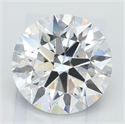 Lab Grown Diamond 2.76 Carats, Round with Ideal Cut, D Color, VVS1 Clarity and Certified by IGI