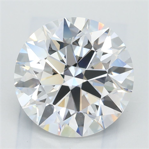 Picture of Lab Grown Diamond 2.76 Carats, Round with Ideal Cut, D Color, VVS1 Clarity and Certified by IGI