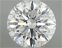 Natural Diamond 0.55 Carats, Round with Excellent Cut, H Color, IF Clarity and Certified by GIA