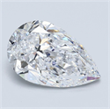 Diamante Natural 3.01 quilates, De pera , Color D, claridad SI2 y certificado GIA