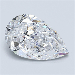 Foto Diamante Natural 3.01 quilates, De pera , Color D, claridad SI2 y certificado GIA de