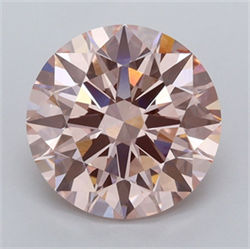 Picture of Lab Grown Diamond 3.01 Carats, Round with Ideal Cut, Fancy Intense Pink Color, VVS1 Clarity and Certified by IGI