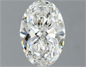 Natural Diamond 1.00 Carats, Oval with  Cut, F Color, VS2 Clarity and Certified by GIA