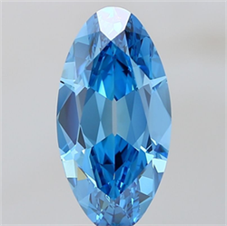 Picture of Lab Grown Diamond 3.01 Carats, Oval with  Cut, Fancy Vivid Blue Color, VVS2 Clarity and Certified by IGI