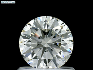 Picture of Natural Diamond 0.90 Carats, Round with Excellent Cut, J Color, VS2 Clarity and Certified by GIA