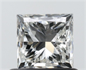 Natural Diamond 0.70 Carats, Princess with  Cut, H Color, VS1 Clarity and Certified by IGI