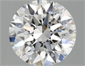 Lab Grown Diamond 2.09 Carats, Round with Ideal Cut, D Color, VVS2 Clarity and Certified by IGI