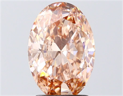 Picture of Lab Grown Diamond 2.23 Carats, Oval with  Cut, Fancy Intense Pink Color, VS1 Clarity and Certified by IGI