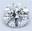 Natural Diamond 4.02 Carats, Round with Excellent Cut, E Color, VS2 Clarity and Certified by GIA