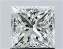 Natural Diamond 1.01 Carats, Princess with  Cut, I Color, VS2 Clarity and Certified by GIA