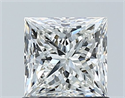 Natural Diamond 1.01 Carats, Princess with  Cut, H Color, VVS2 Clarity and Certified by GIA