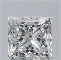 Natural Diamond 1.06 Carats, Princess with  Cut, G Color, VS2 Clarity and Certified by GIA