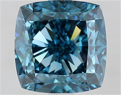 Picture of Lab Grown Diamond 3.20 Carats, CUSHION MODIFIED with  Cut, Fancy Vivid Blue Color, VS1 Clarity and Certified by IGI