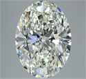 Natural Diamond 4.06 Carats, Oval with  Cut, J Color, VS2 Clarity and Certified by GIA