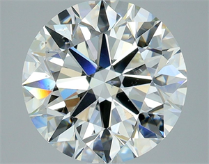 Picture of Natural Diamond 2.70 Carats, Round with Excellent Cut, I Color, SI1 Clarity and Certified by GIA