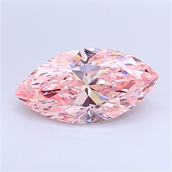 Picture of Lab Grown Diamond 2.50 Carats, Marquise with  Cut, Fancy Vivid Pink Color, VS1 Clarity and Certified by IGI