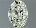 Natural Diamond 1.50 Carats, Oval with  Cut, L Color, VS1 Clarity and Certified by IGI