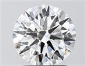 Lab Grown Diamond 2.07 Carats, Round with Ideal Cut, D Color, VVS2 Clarity and Certified by IGI