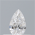Natural Diamond 0.19 Carats, Pear with  Cut, D Color, IF Clarity and Certified by GIA