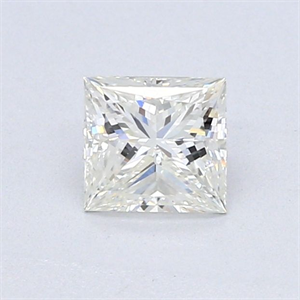Picture of Natural Diamond 0.57 Carats, Princess with  Cut, J Color, SI1 Clarity and Certified by GIA