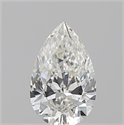 Natural Diamond 0.52 Carats, Pear with  Cut, H Color, VVS2 Clarity and Certified by GIA