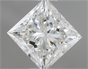 Natural Diamond 0.80 Carats, Princess with  Cut, G Color, VVS2 Clarity and Certified by IGI