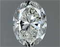 Natural Diamond 1.00 Carats, Oval with  Cut, H Color, VS2 Clarity and Certified by IGI