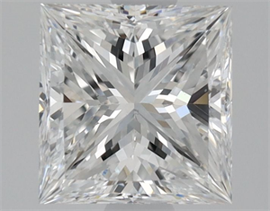 Picture of Natural Diamond 0.90 Carats, Princess with  Cut, E Color, VS1 Clarity and Certified by GIA