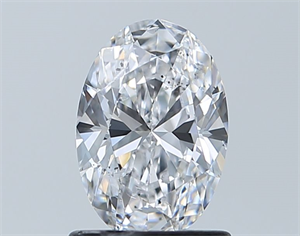 Picture of Natural Diamond 1.00 Carats, Oval with  Cut, D Color, SI2 Clarity and Certified by GIA