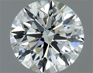 Picture of Natural Diamond 1.07 Carats, Round with Excellent Cut, H Color, VVS2 Clarity and Certified by IGI